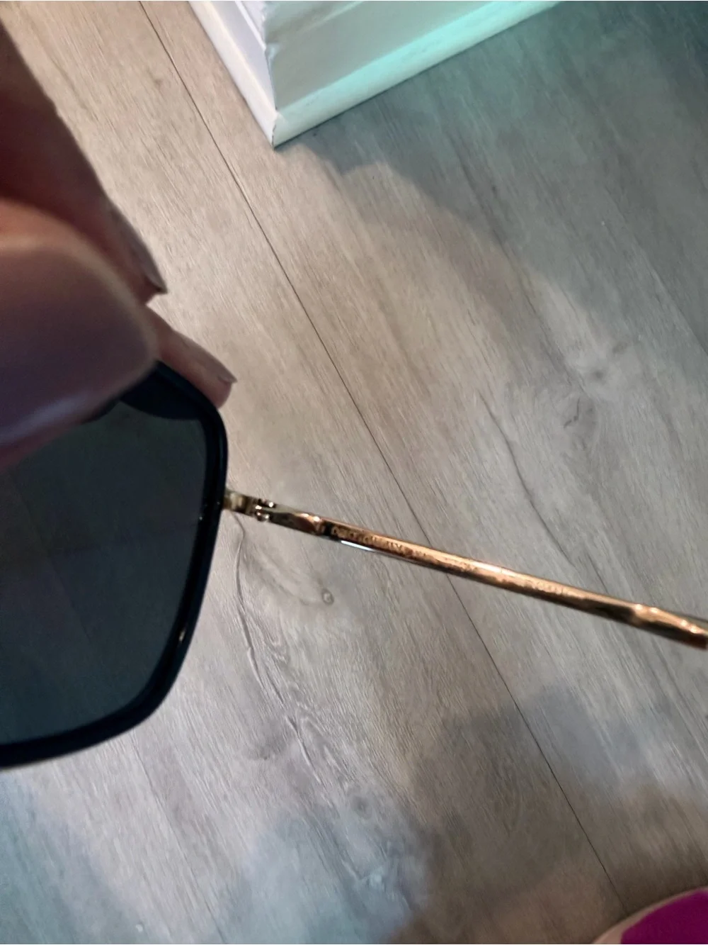Dolce & Gabbana Black and Gold polarized Sunglasses with Case